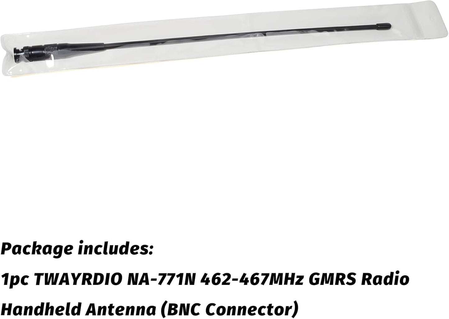 TWAYRDIO 15" 462-467MHz GMRS Radio Whip Antenna with BNC Connector for GMRS Handheld Radios Walkie Talkies