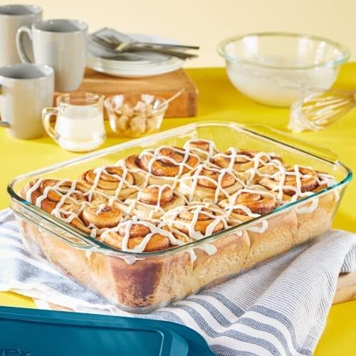 Pyrex Deep 9x13-Inch Glass Baking Dish - Versatile Casserole Dish with Lid | Oven, Freezer & Microwave Safe