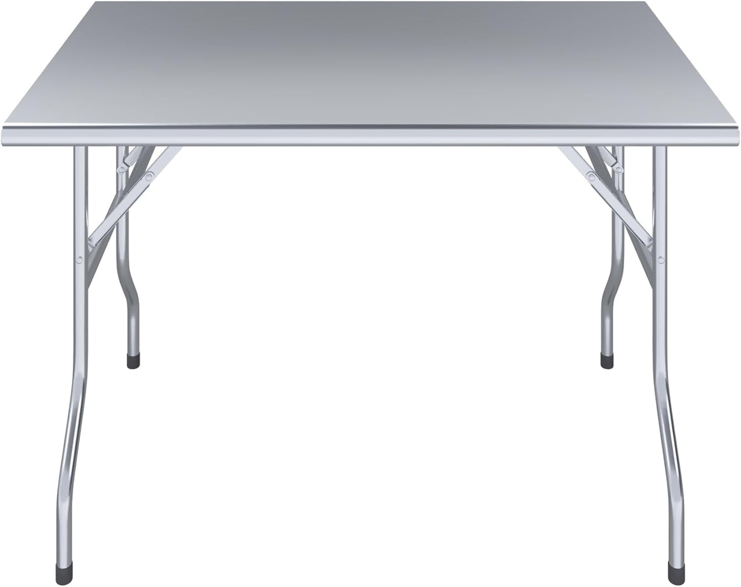 Express KitchQuip Premium Quality Stainless Steel Open Base Folding Utility Table - Folding Work Table for Commercial Kitchen, Restaurant, Hotel and Garage - NSF (24" x 60" Without Undershelf)