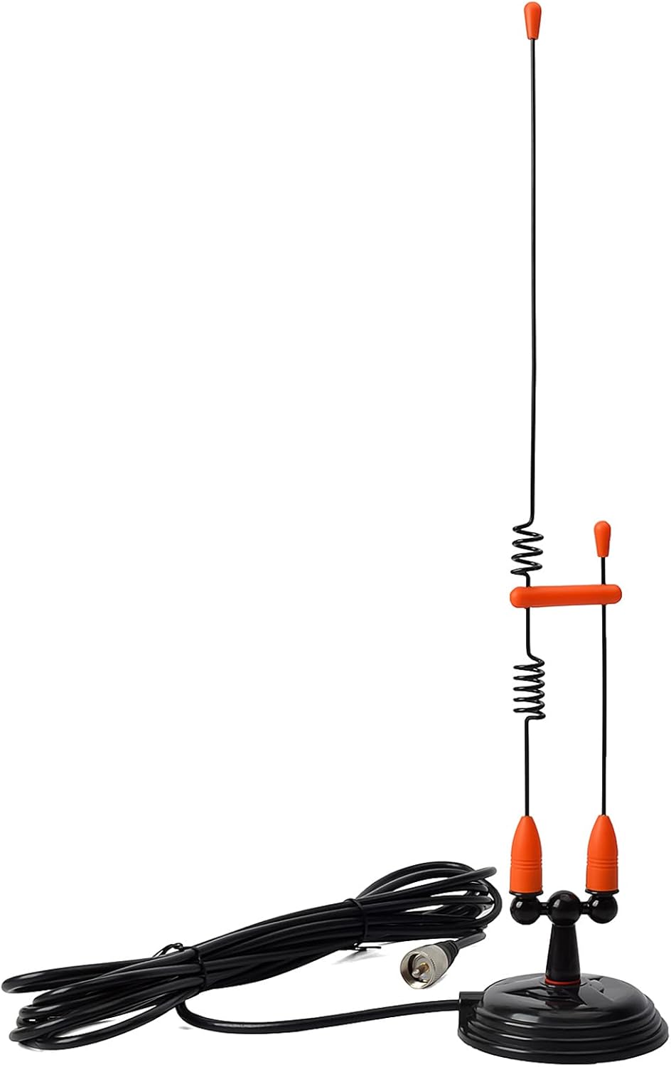 UAYESOK PL259 3.5inches 13ft RG58 Heavy Duty Magnetic Mount Antenna, Dual Band VHF/UHF Vehicel Home Base Antenna, Plug