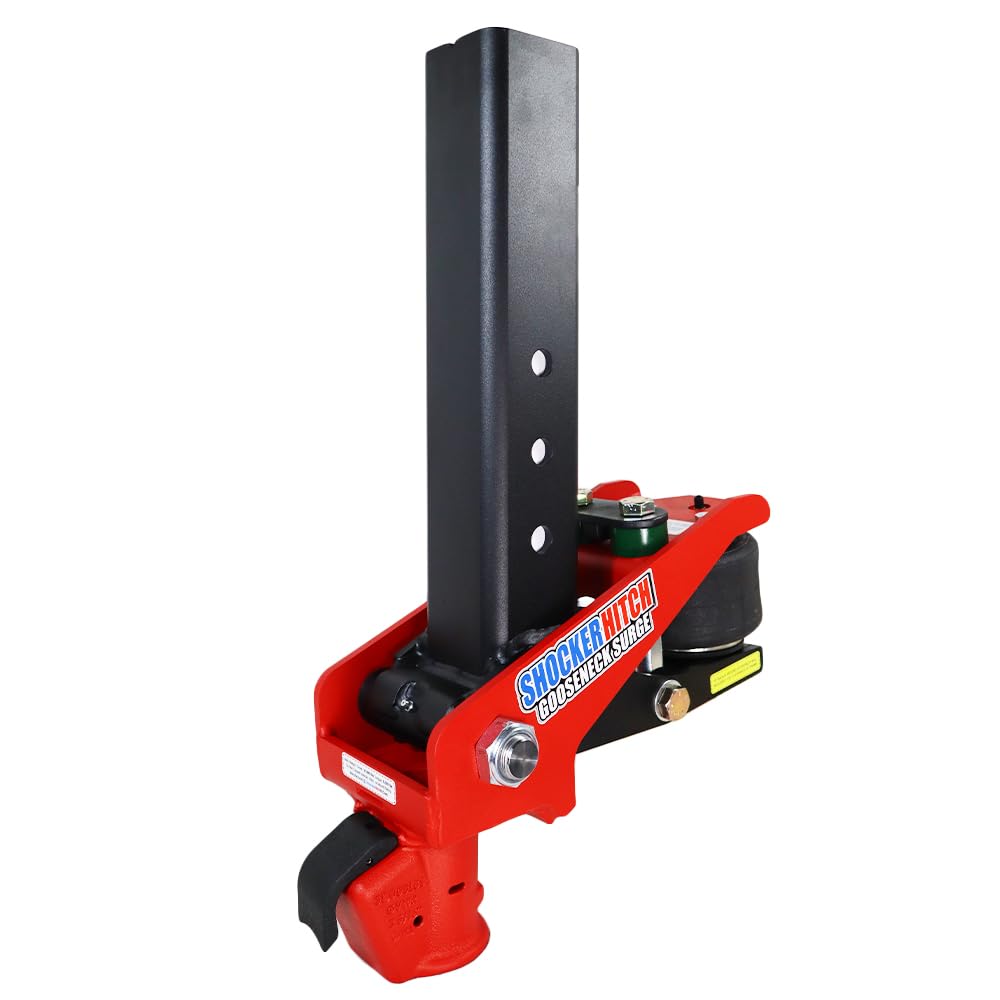 Shocker 30K Gooseneck Surge Air Hitch & Demco Coupler for 2-5/16" Ball, Square 4" & 3-15/16" Stem
