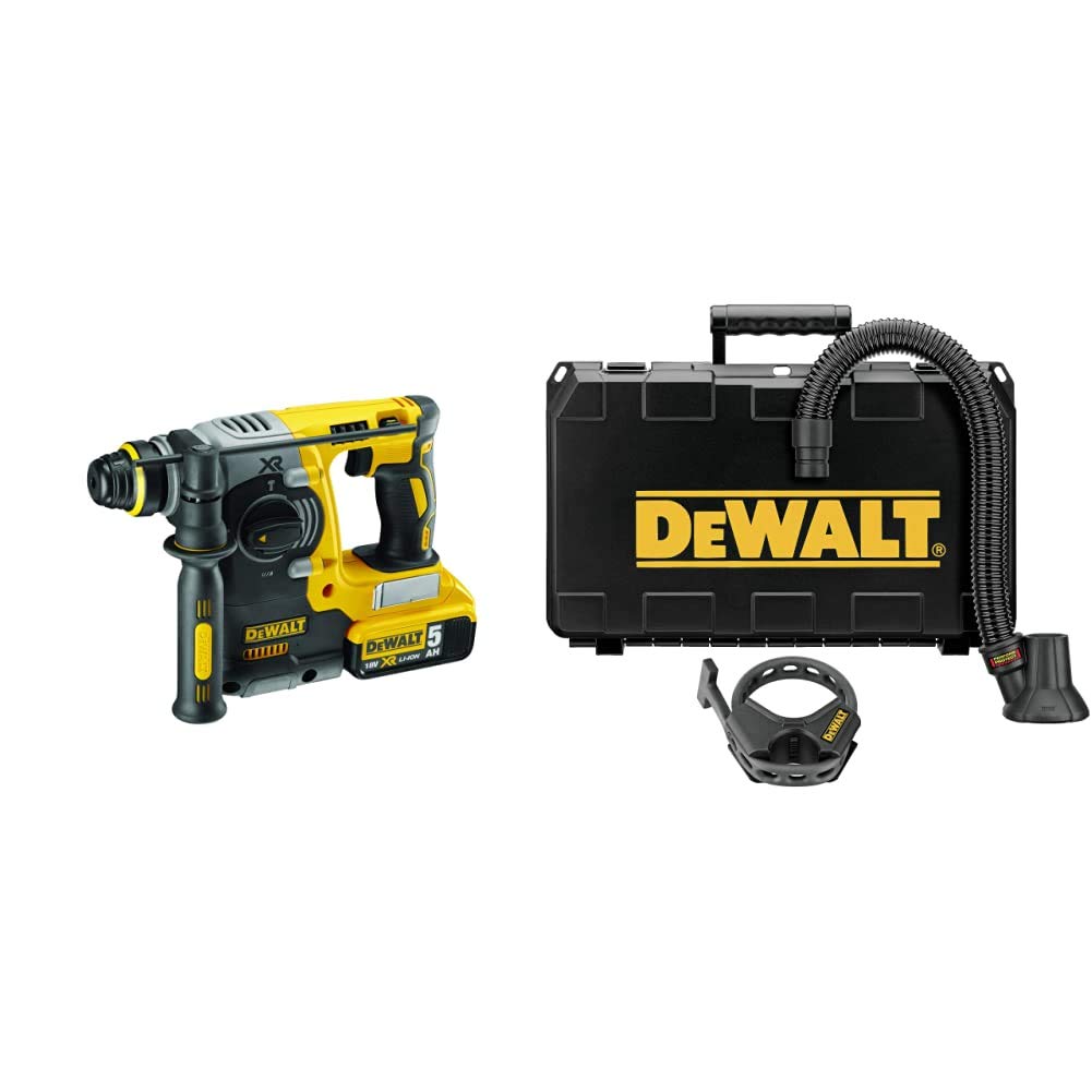 DEWALT 20V MAX SDS Rotary Hammer Drill, Cordless (DCH273B) | DEWALT Large Hammer Dust Extraction - Demolition (DWH052)