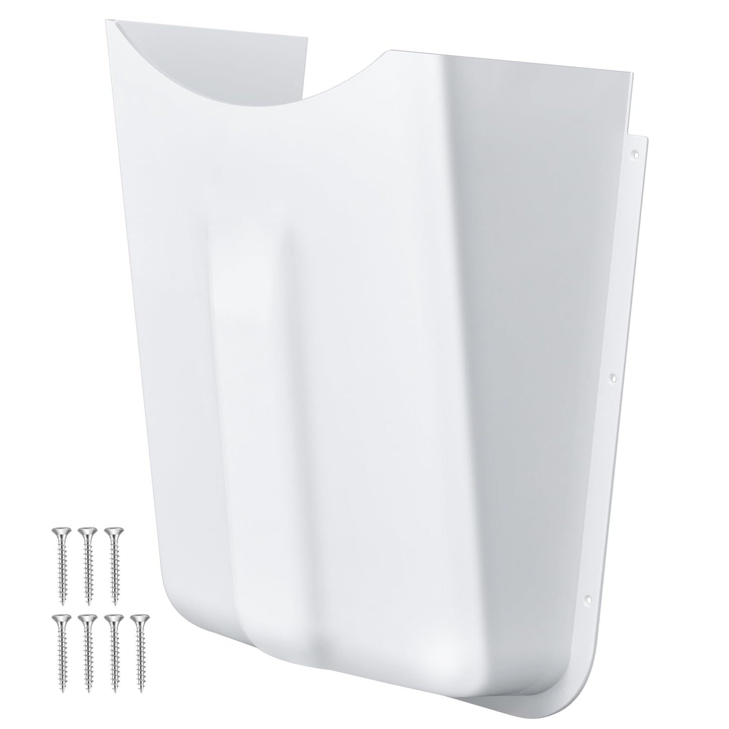 Wowangce 1 Pcs Lavatory Protector, White ABS Lavatory Shroud Bathroom Cover for Sink with 7 Flat Head Self Tapping Screws for Concealing Pipes Under Sink for Easy Installation Fits Standard Basin