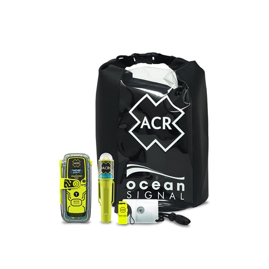 ACR ResQLink View GPS Personal Locator Beacon Survival Kit Includes a Compact Beacon, GPS Tracking, Strobe Light, Signal Mirror, and Waterproof Gear for Emergencies.