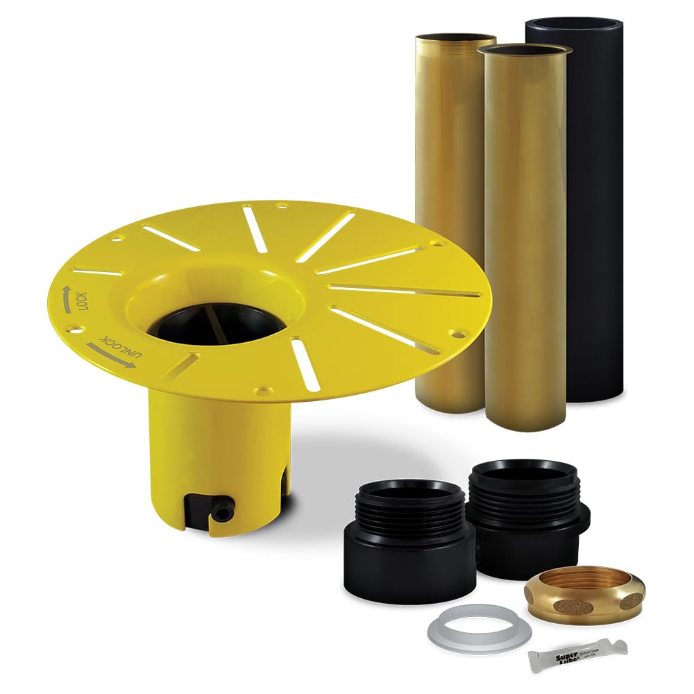 Drop-In Drain Installation Kit for Freestanding Tubs | Black ABS & Brass Pipes | Fits 1-1/2” Male, Female or Threaded Drain | Quick, Leak-Proof Connection | Easy DIY Install