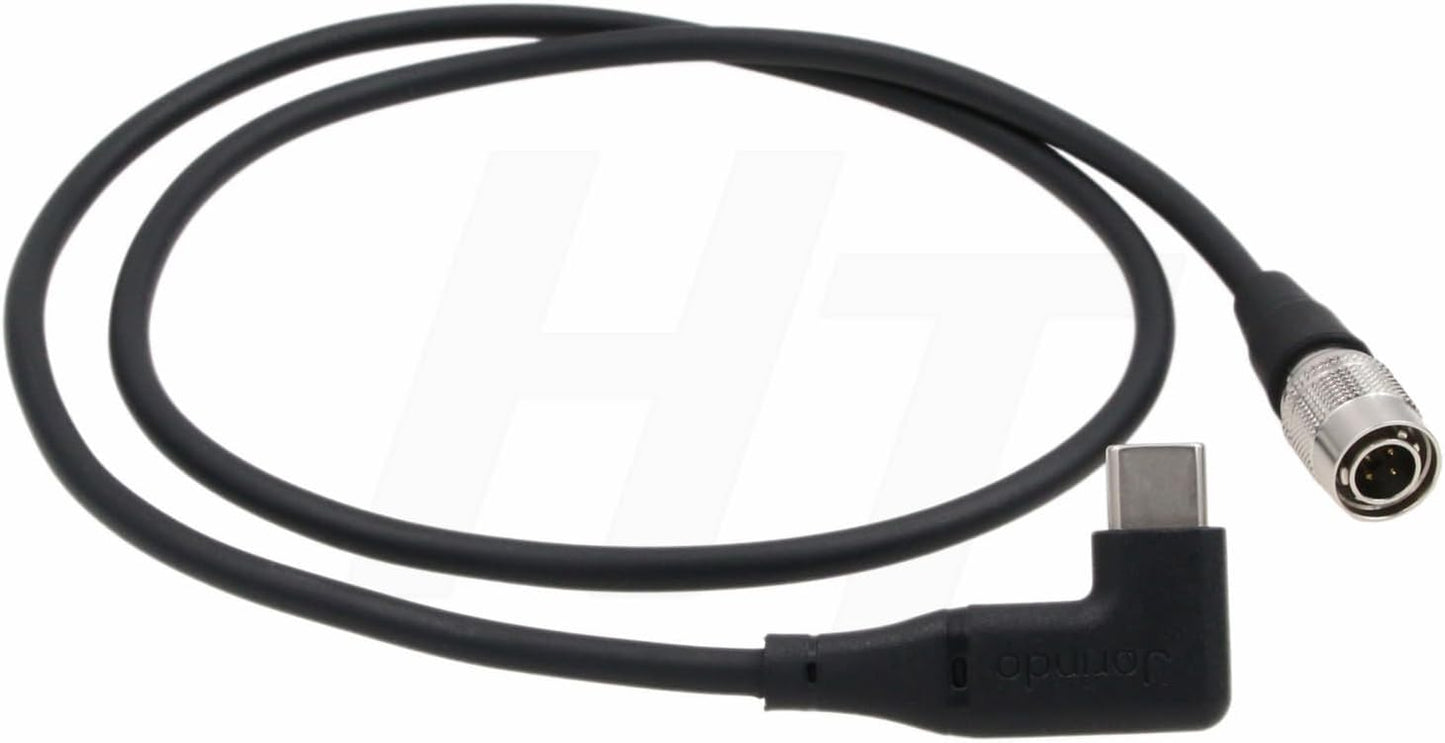 HangTon 12V 4 F4 F8 F8N 90-Degree 60cm PD QC Power Bank USB C to Hirose Pin Power Cable for Zoom Pro Audio Recorder
