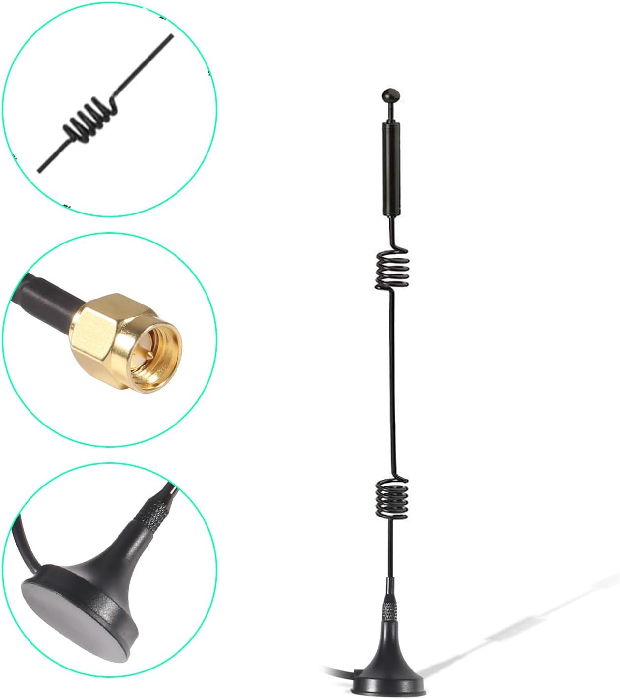 DORHEA 2.4GHz 5.8GHz 9dBi Dual Band WiFi Antenna SMA Male Connector for Security Camera, Wireless Recorder, Truck
