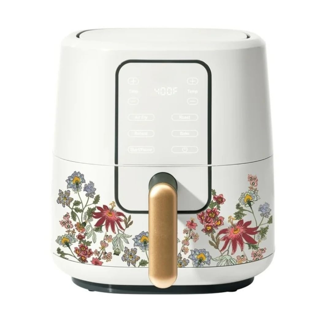 Wonderful 3-Quart Digital Air Fryer with TurboCrisp Technology, Compact Countertop Design with 4 Presets for Baking Roasting and Reheating (Wildflower White Icing)