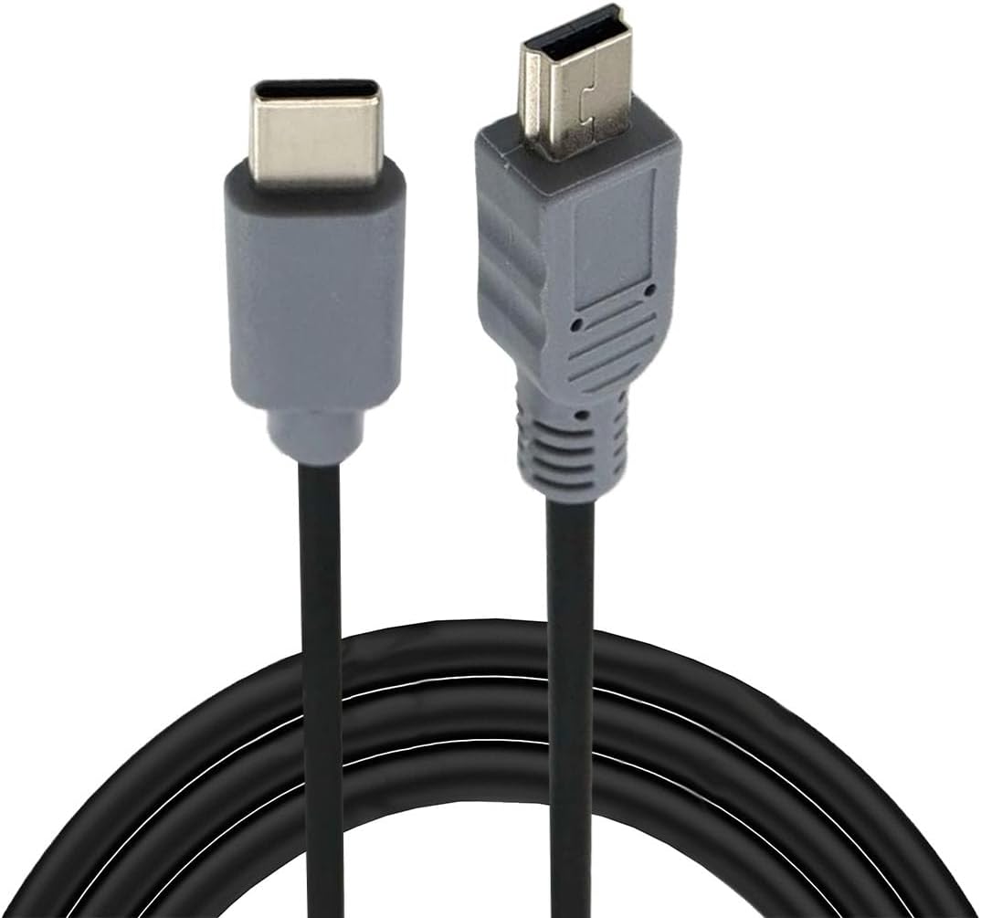 KKPOERT 5-pin PS3 MP3 (2 Replacement USB C to Mini USB Cable USB C to Mini Charging and Synchronization Data Cable