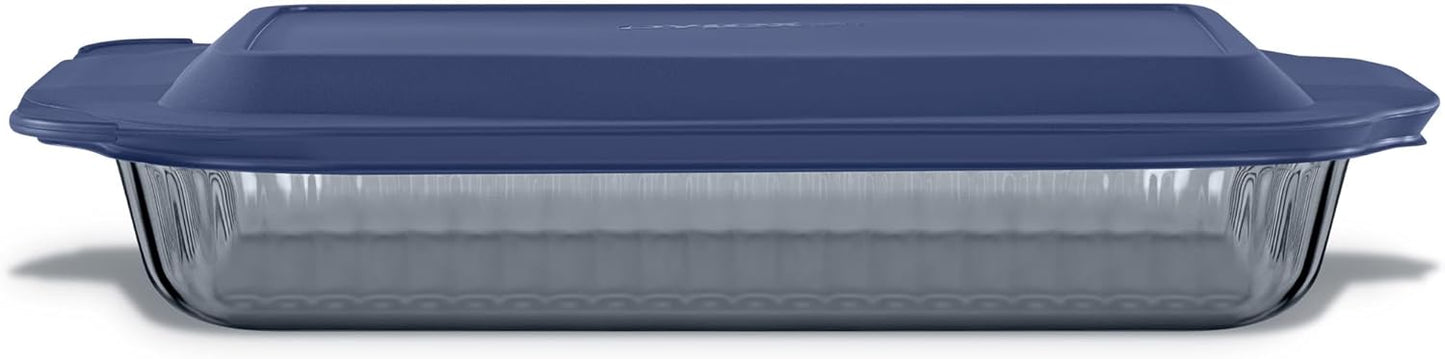 Pyrex Colors Tinted Glass Baking Dish - 9x13 Oblong Bakeware with BPA-Free Lid | Dishwasher & Microwave Safe