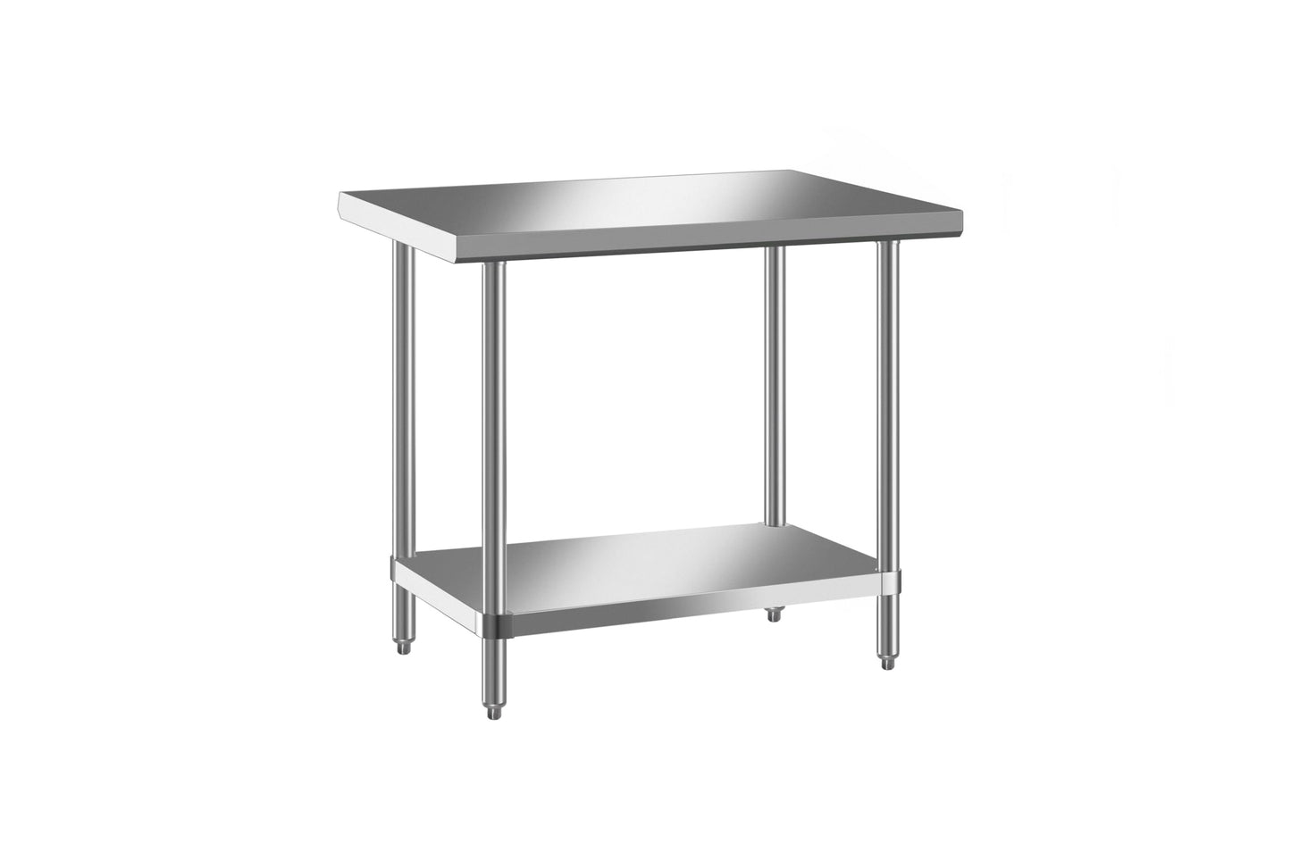 Allmont ALL16GWT2448 24" x 48" Stainless Steel Work Table, Silver