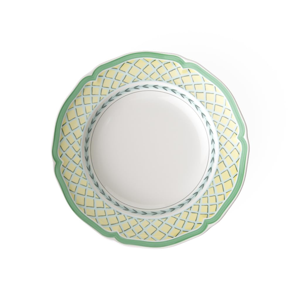 Villeroy & Boch French Garden Orange Rim Soup Bowl, Premium Porcelain, Made in Germany, 9 in Diameter, 9 oz Capacity