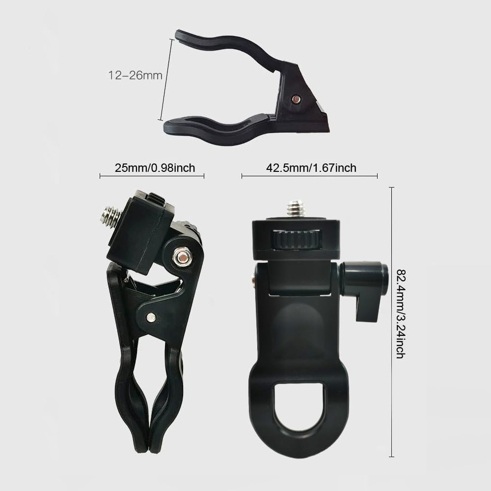 ThtRht 2 Pack 1/4 Monitor Camera Mount Clamp Clip Screen LCD Display Top Fill Light Flash Holder Webcam Stand