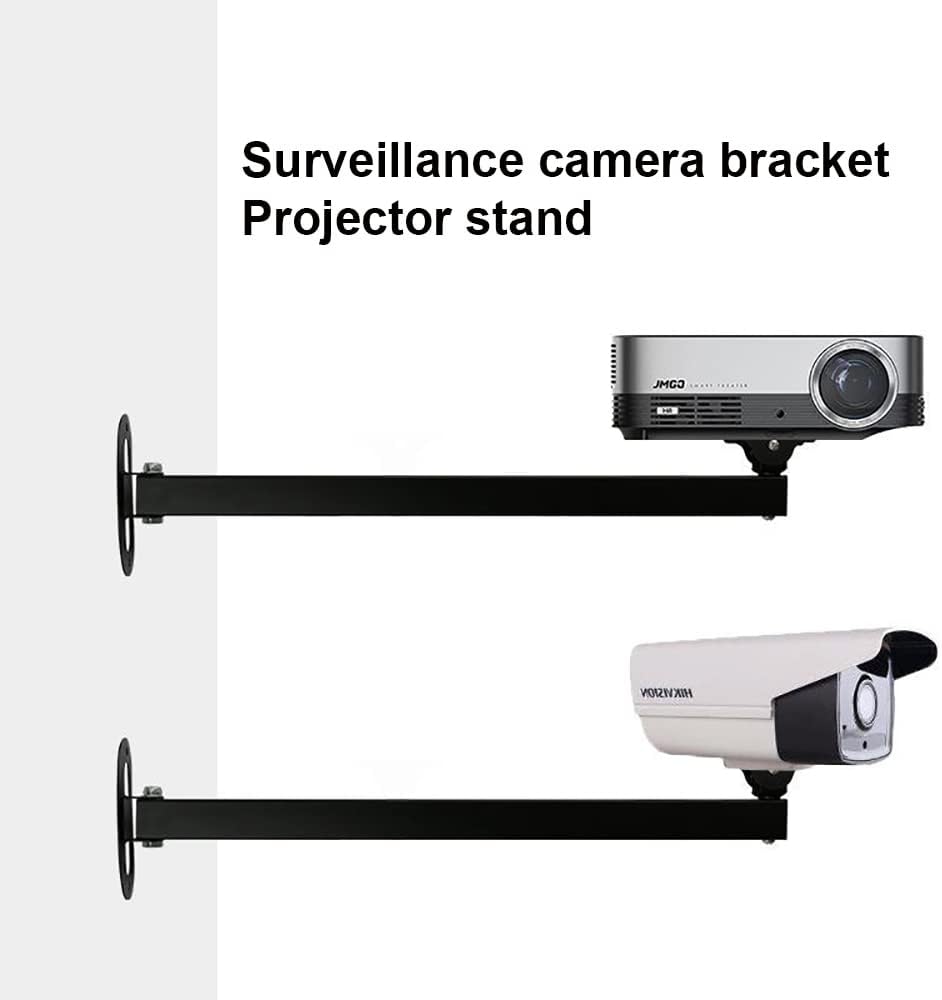 V-Fiabilidad 8" 180 Long Arm Bracket Degree Rotatable Projector Wall Mount Stand Bracket for Security CCTV Camera Wall