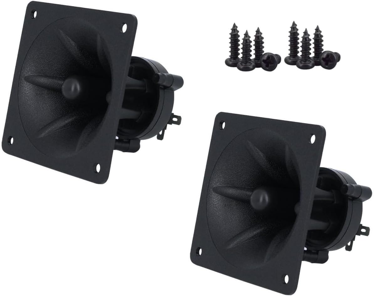 CCeCCe 2 Pack 3.25" 3.25" Component Square Tweeter x Piezo Horn Element Replacement DJ Speaker Loudspeaker Buzzer