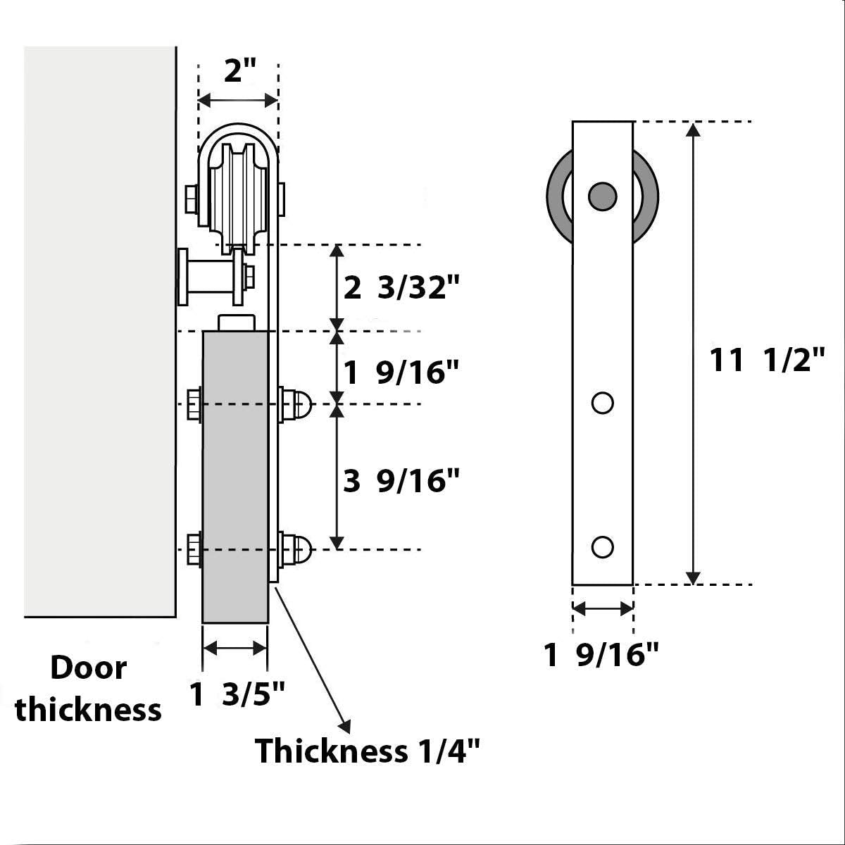 SARTODOORS Interior Modern Barn Door 36 x 80 inches | Basic 0111 Arctic White | 6.6FT Silver Rail Track Heavy Hardware Set | Solid Panel Interior Doors