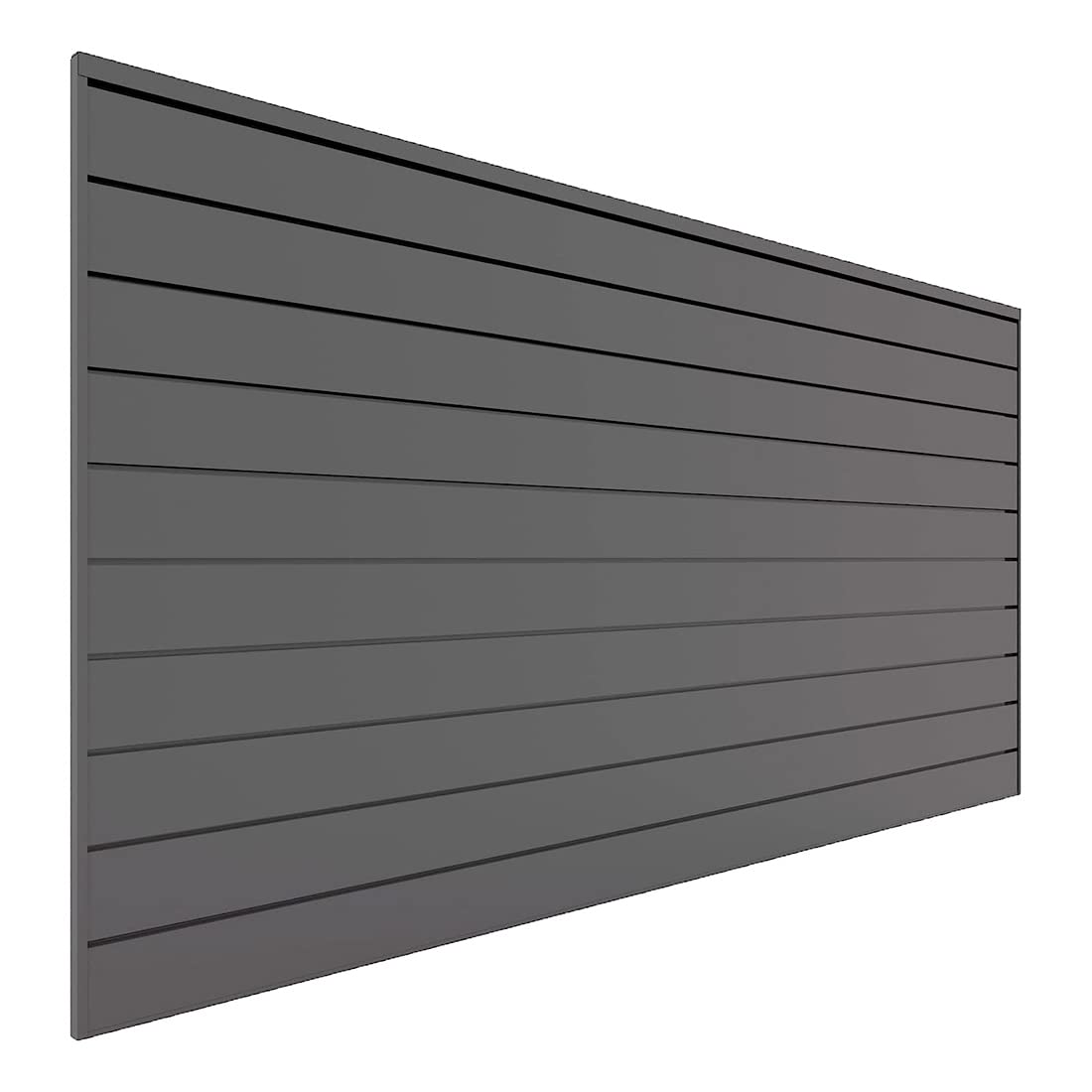Proslat 88105 Heavy Duty PVC Slatwall Garage Organizer, 8-Feet by 4-Feet Section, 10 Panels, Charcoal (Dark Grey)