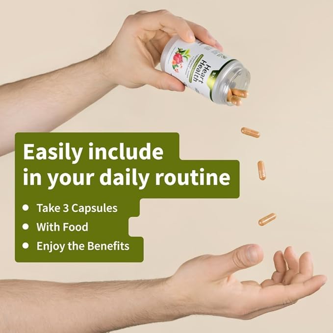 Snap Supplements Heart Health Supplements and Blood Circulation Supplements, 180 Capsules