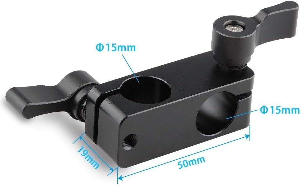 CAMVATE 15mm 90 Rig(2 1777 Right Angle Rod Clamp Rod Degree Rotate for Video Camera DSLR PCS)