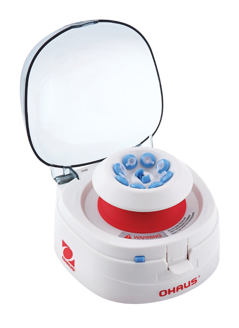 Ohaus Frontier 5306 Mini Centrifuge Machine, Laboratory Benchtop Centrifuge for Sample Separation, Dual Safety Switch, Quiet Operation, Simple Controls, 2 Rotor Options, 6000 RPM