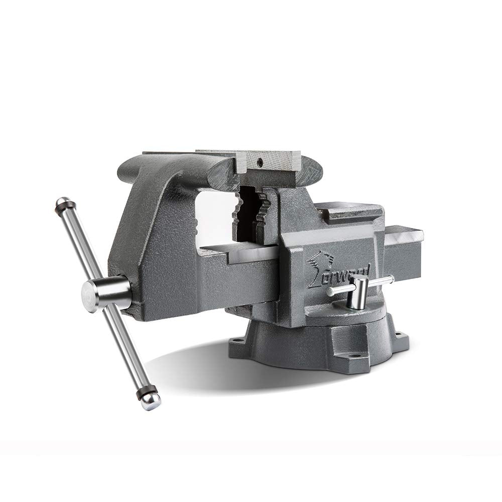 Forward CR50A-5.5In Bench Vise 210 Degrees Swivel Base Heavy Duty with Anvil (5 1/2") & Forward Drill Press Vise 4", Q194A