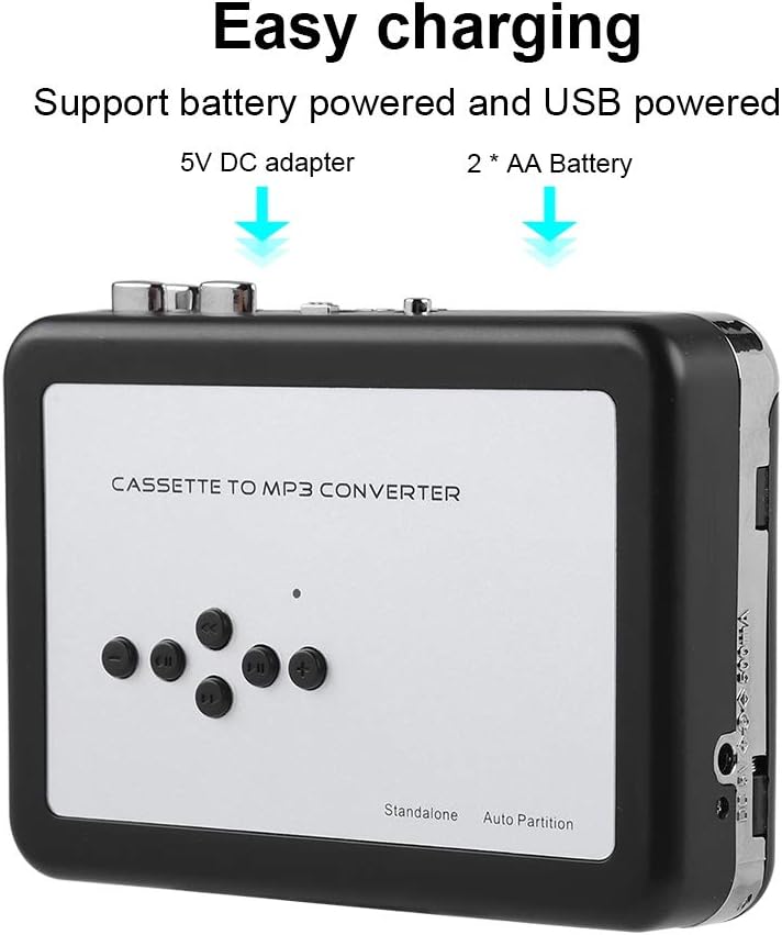 Hakeeta Cassette MP3 Cassette MP3 to Converter USB Player from Tapes to Converter Compatible with PC, Computer, Laptop