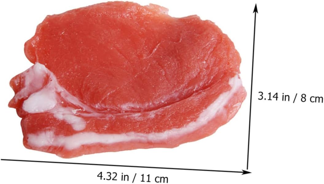 Set 4 of Realistic Resin Pork Slice Models for Display