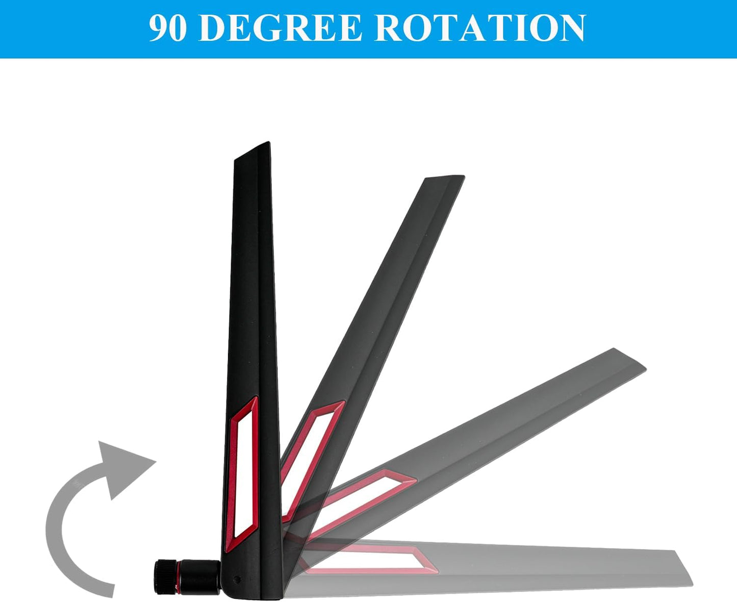 Stemedu 2PCS 12dBi 2.4GHz 5.8GHz Dual Band WiFi Antenna SMA Male Wi-Fi Antennas High Gain Universal for Wireless