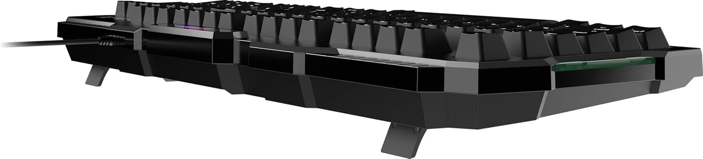 msi GK100 Forge US - Membrane Keyboard, RGB, Ergonomic, Anti-GHOSTING, Angle-Adjustable (Black)