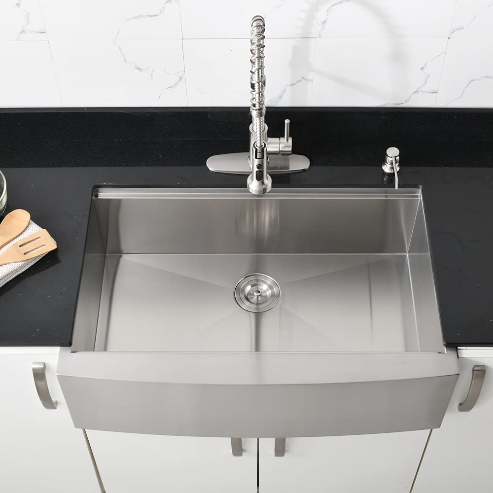30 Inch Stainless Steel Farmhouse Sink Workstation-Bokaiya 30x20 Apron Front Farm Sink Stainless Steel Workstation 16 Gauge Single Bowl Farmhouse Kitchen Sinks with Cutting Board