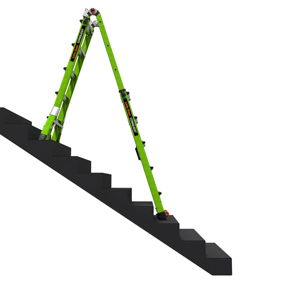 Little Giant Ladders Systems Conquest 2.0, M22, 22ft, Multi-Position Ladder, Fiberglass, Type 1A, 300 lbs Weight Rating, (17122-001), Green