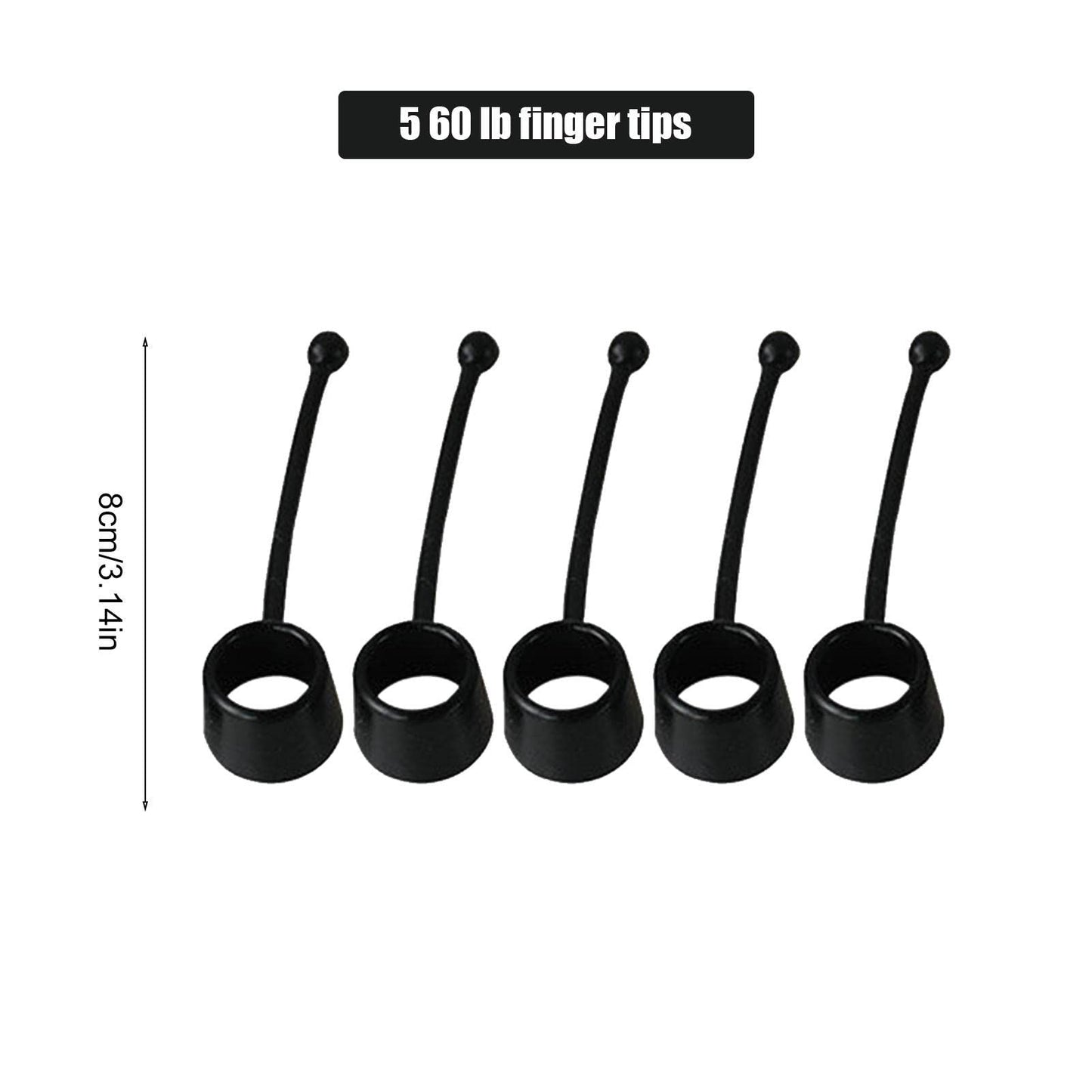 xiaoye 60 lbs Elastic Silicone Finger Exerciser, Finger and Hand Extensor Trainer Exerciser with Resistances Band Stretcher Strengthener for Wrist Hand (Only), Black