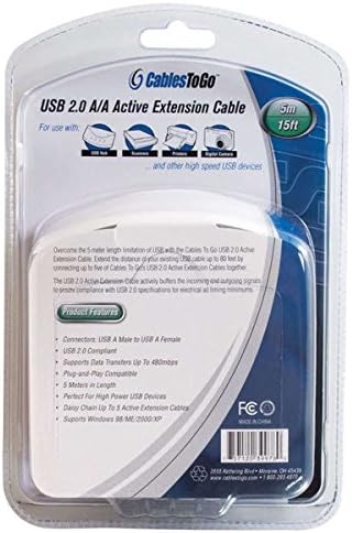 16.4ft (5m) 2.0 USB A Male to A Female Active Extension Cable