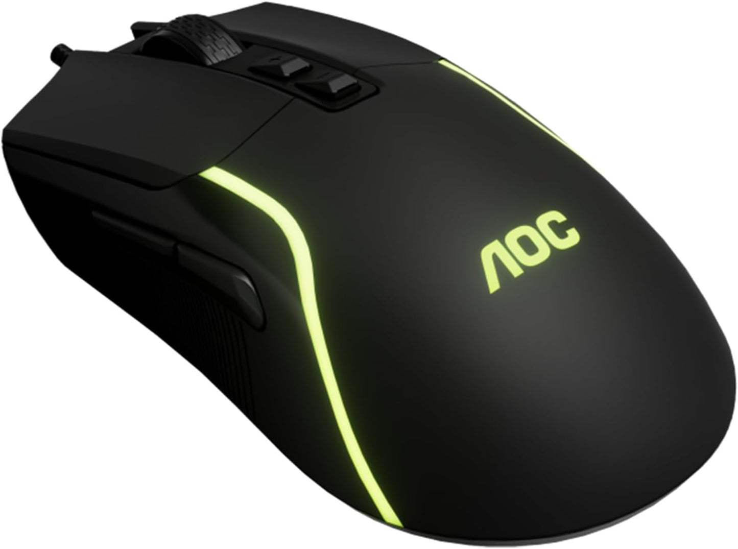 AOC 7200DPI 7 Programmable GM170 Wired Gaming Mouse, RGB Ergonomic Computer Mouse with Optical Sensor Game Corded