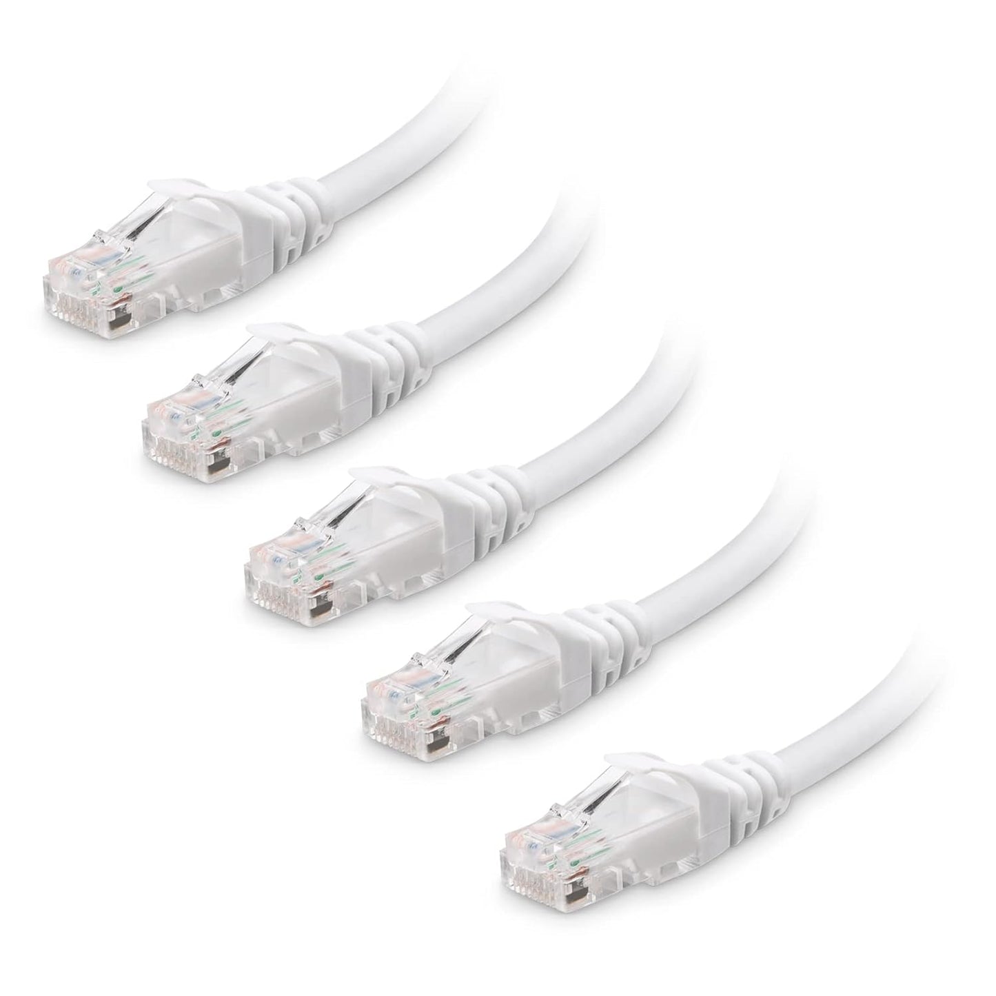 10Gbps 5-Pack 6 10ft, 6 Cat6 Cable Matters Snagless Cat Ethernet Cable - Cat Cable, Cord, Ethernet Cord, White