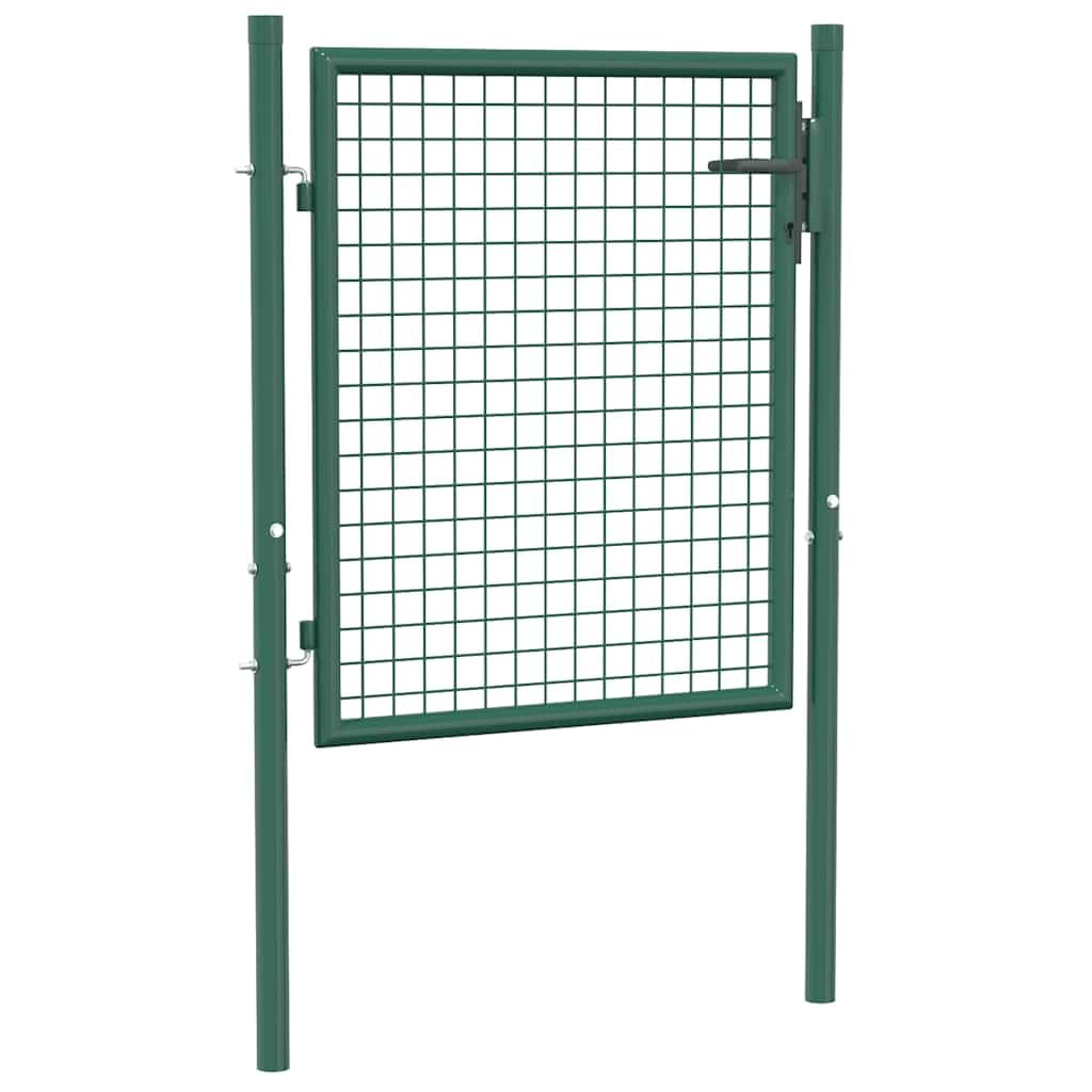 vidaXL Fence Gate Steel 39.4x29.5 Green