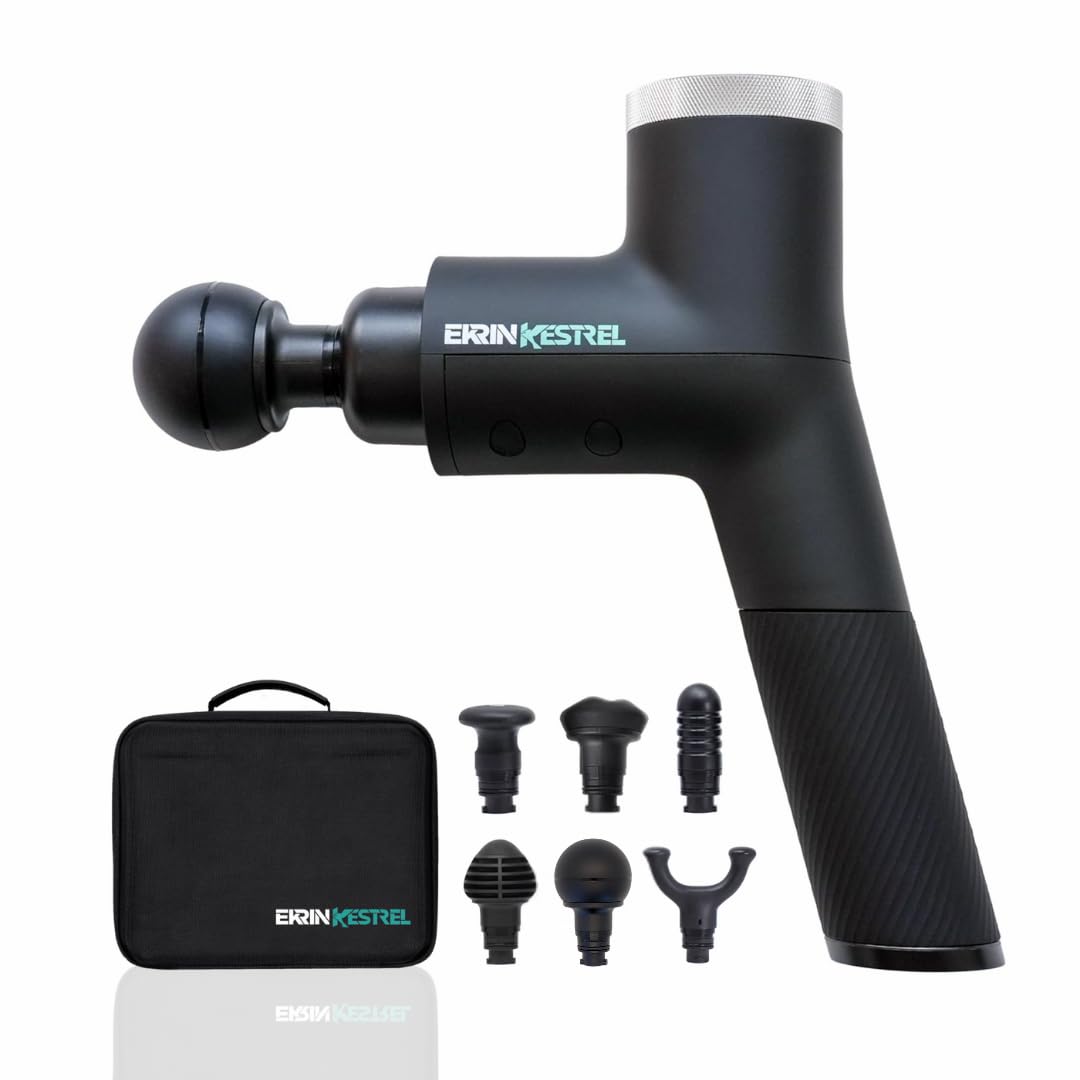 Ekrin Athletics Kestrel Massage Gun: Enhanced Precision & Comfort for Superior Muscle Recovery & Wellness | Relieve Sore Muscles and Stiffness