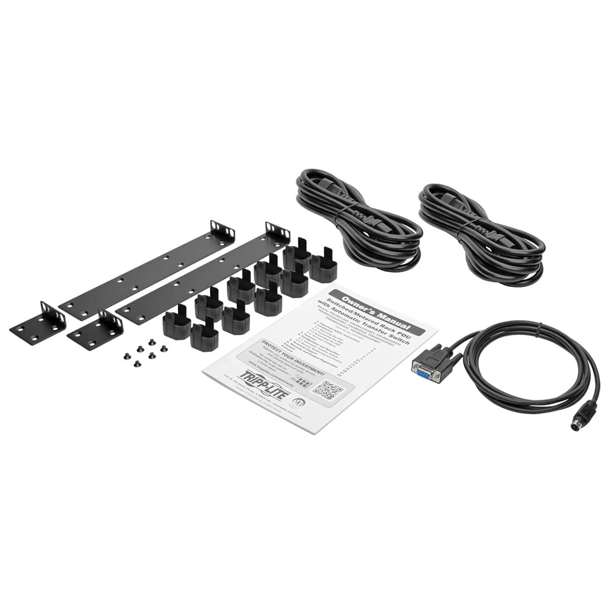 Tripp Lite Metered PDU, Auto-Transfer Switch (ATS), 15A, 120V, 1.44kW, Single-Phase - 8 Outlets (5-15R), Dual 12ft 5-15P Input Cords - 1U Rackmount, TAA Compliant, 2 Year Warranty (PDUMH15ATS)