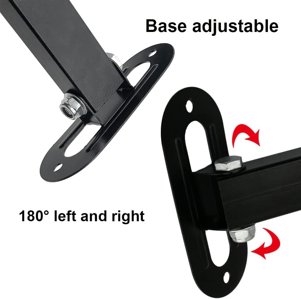 V-Fiabilidad 8" 180 Long Arm Bracket Degree Rotatable Projector Wall Mount Stand Bracket for Security CCTV Camera Wall