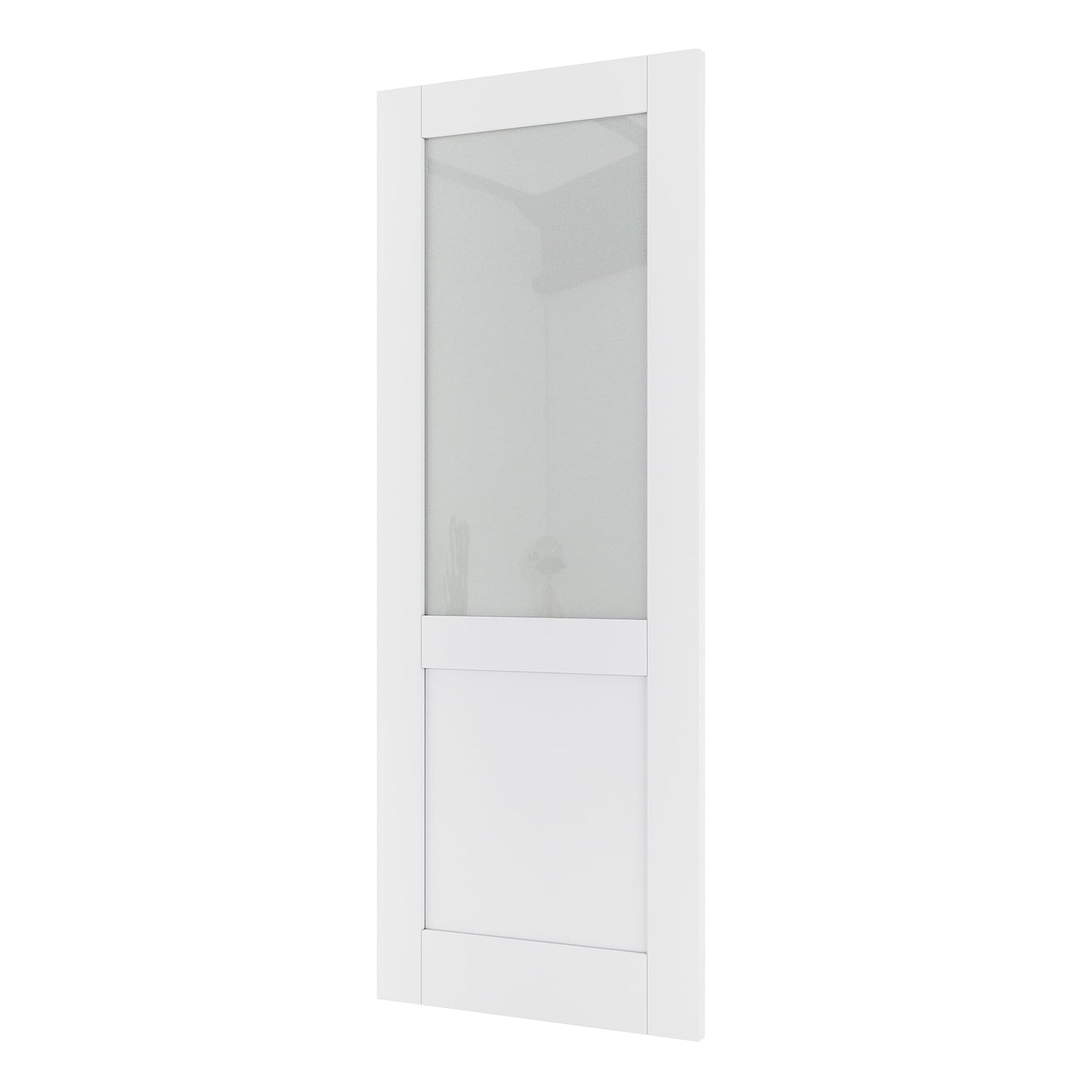 30 x 80 Interior Door Slab, Glass Door, Closet Door with Frosted Glass, Pantry Doors Solid Core Prebuilt Panel, Paintable, Privacy Protected