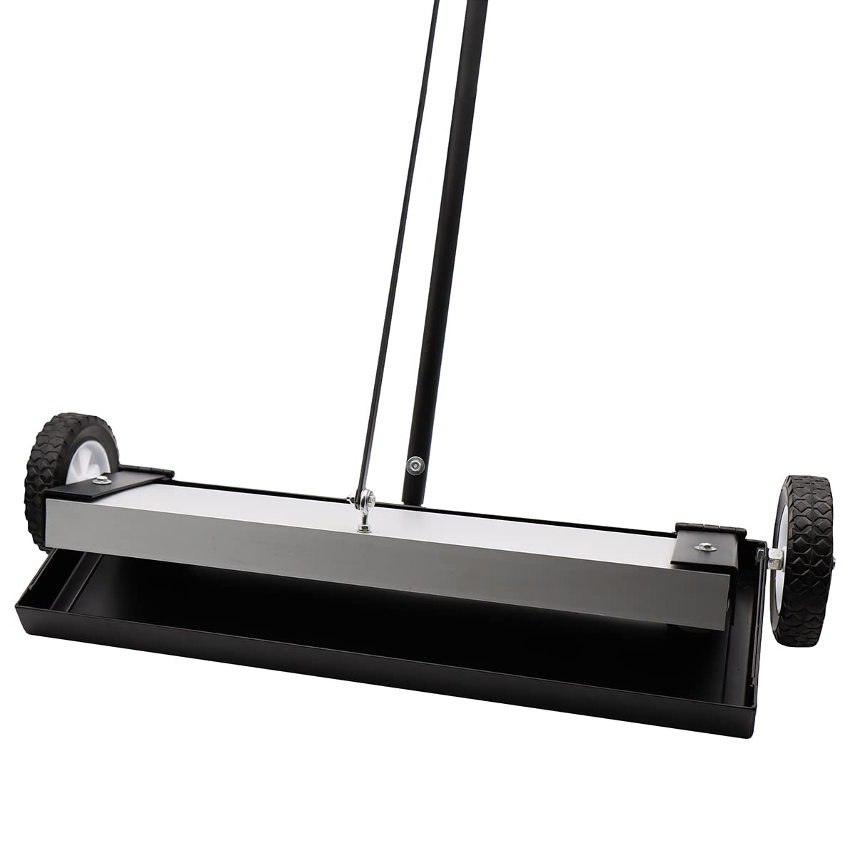 Grip 24" Magnetic Sweeper With Wheels With Lever Release - 30 lb Capacity - Easy Cleanup of Workshop, Garage, Construction