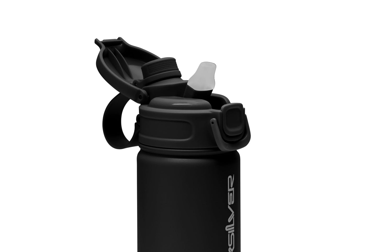 Quiksilver Laguna 32oz Tripple Wall Stainless Steel Water Bottle, Reusuable Sports Bottle with Leak-Proof Straw and Spout Lid, Non-Slip Rubber Base, Carrier Handle, 24H Hot & Cold Insulated Tumbler