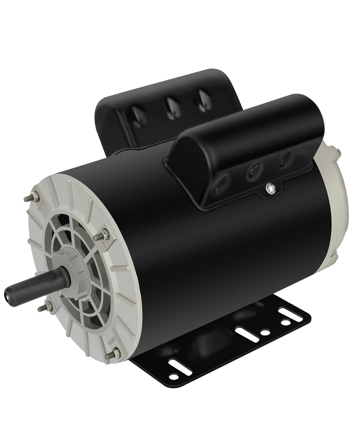 5HP SPL Electric Motor 3450 RPM, Air Compressor Motor, Single Phase 56Frame Motor, 208V-230V 5/8" Shaft Diameter Rolled Steel Shell 60HZ