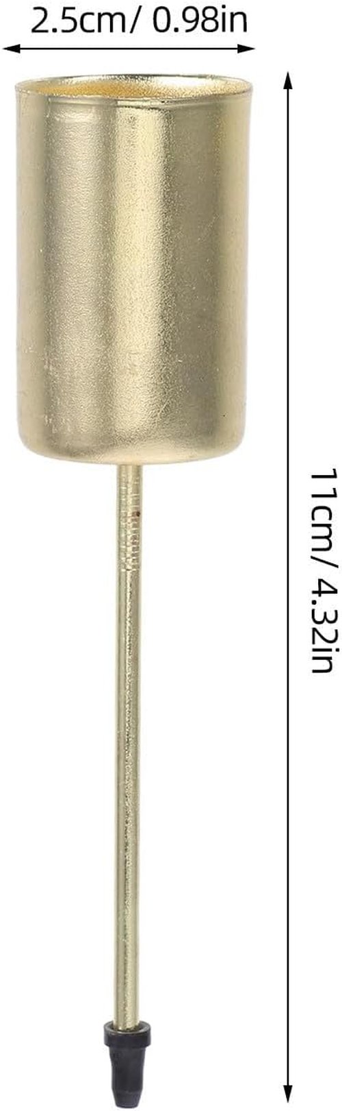ABOOFAN Taper Candle Holders - 5pcs Golden Candle Stake Clips for Christmas Table Centerpieces