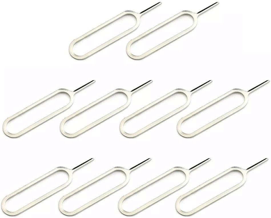 10 Pack iPhone SIM Card Tray Openers - Durable Stainless Steel Tools