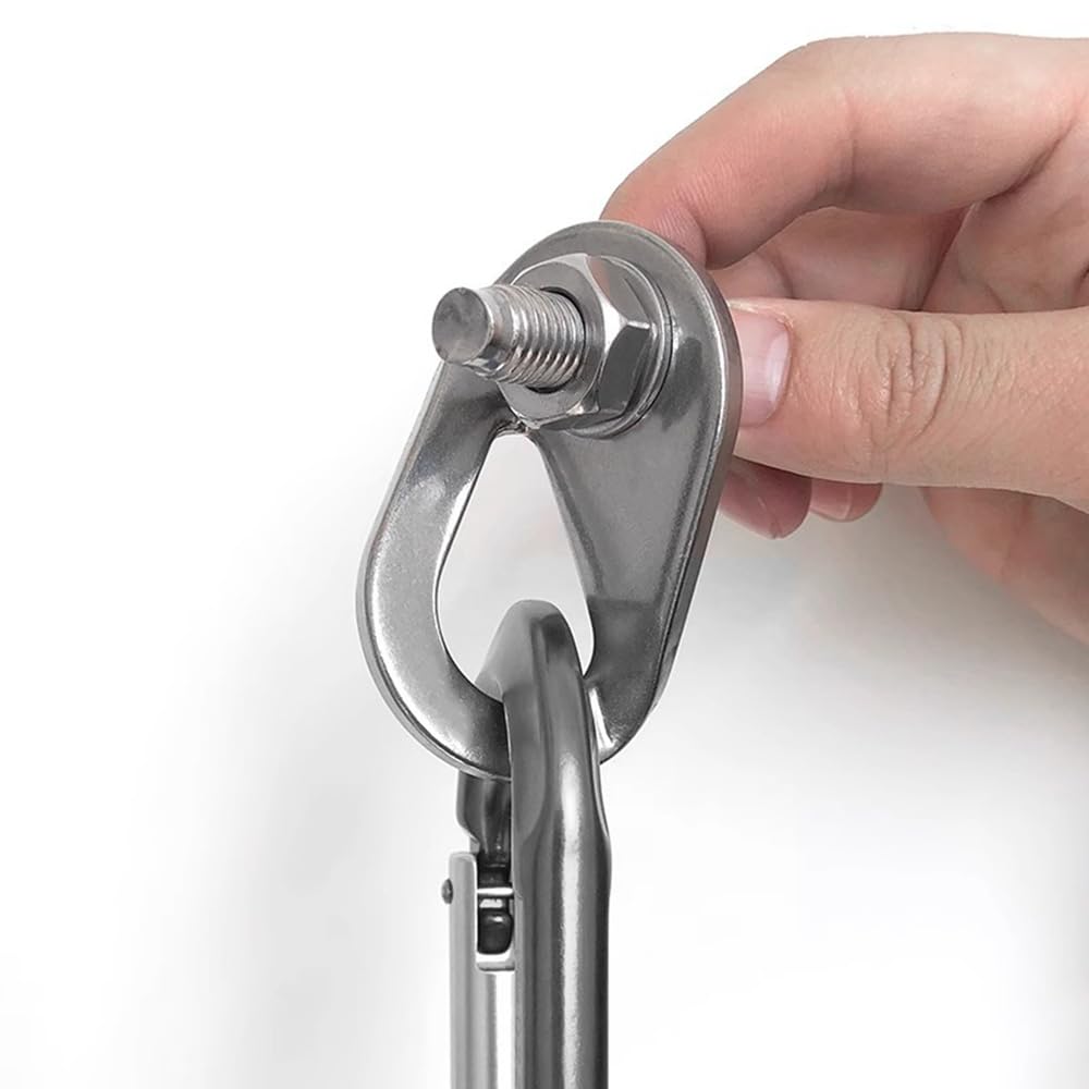 YERGOFE Climbing Holds Anchor Set - 1 PCS - Stainless Steel Bolt Hanger and Bolt Heavy Duty Climbing Holds Weight 2500KG for Indoor Outdoor Climb Train (1, 8MM)
