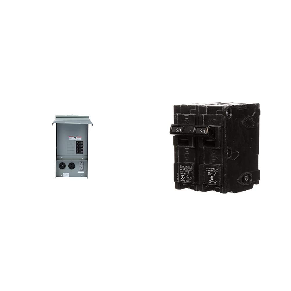 Siemens Talon Temporary Power Outlet Panel with Q230 30-Amp Double Pole Type QP Circuit Breaker
