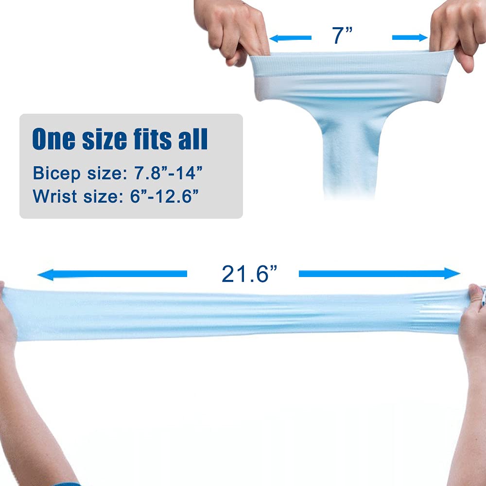 Bacophy 3 Pairs Arm Sleeves UV Protection Cooling Sleeves Women Men Arm Cover