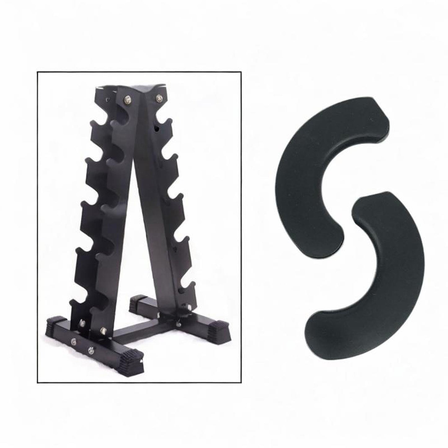 Menolana 2Pcs Dumbbell Holder Protection Pads Shock Absorbing Cushion Shockproof Multifunctional Dumbbell Rack Mat for Home Gym Sports