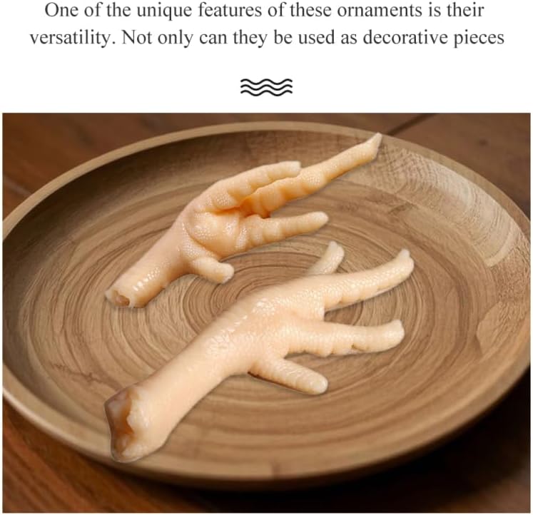 2 5.82X1.88X1.18 Inch Kisangel Realistic Chicken Feet Model Pcs Faux Food Display Props for Photography Kitchen Decor